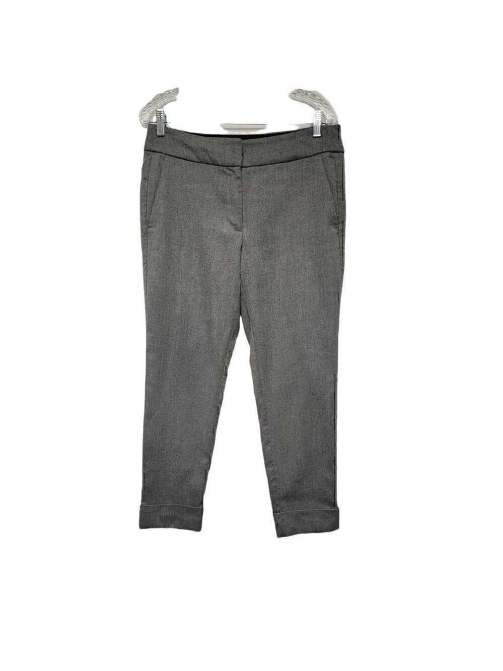 Ann Taylor Loft Women's Skinny Cuff Hem Dress Pants Size 6 Color Gray